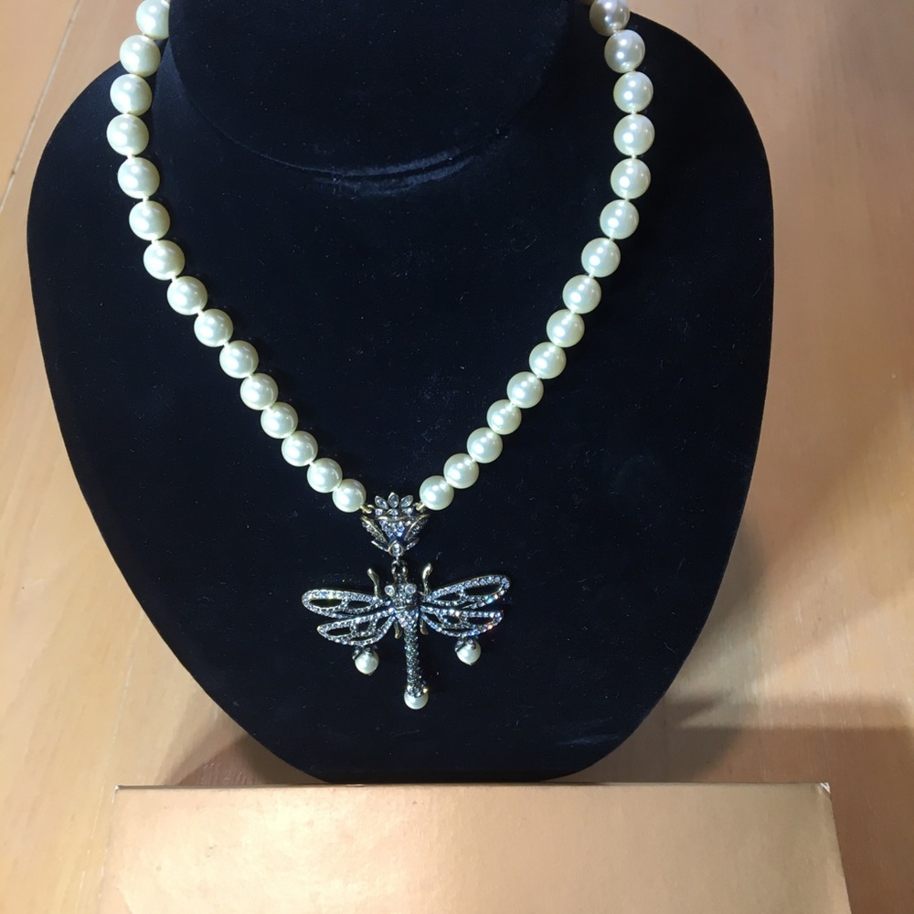 Heidi Daus Drago Fly Necklace rhinestone
